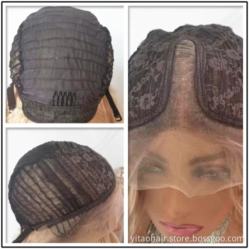 Lace Front Wigs Straight Synthetic Wig Middle Part Mixed Brown and Blonde Colored for Women  synthetic hair wigs with highlights